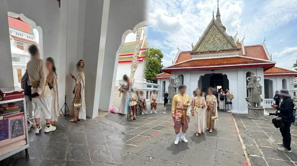 Famous page exposes "photographer mafia" group occupying Wat Arun, turning it into a private studio, claiming shooting queues to monopolise public space