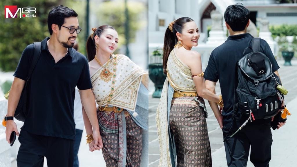 Crystal clear, no zoom needed! "Dew Arisara" shows off sweet romance with "Woody Lamsam," revealing his face in full for the first time