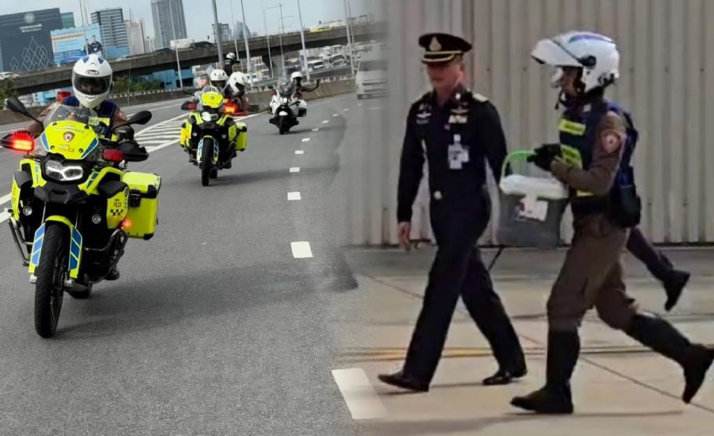 14 Minutes of Hope! Traffic Police Clear the Way, Transporting the 186th Heart from Don Mueang Airport to Ramathibodi Hospital Just in Time