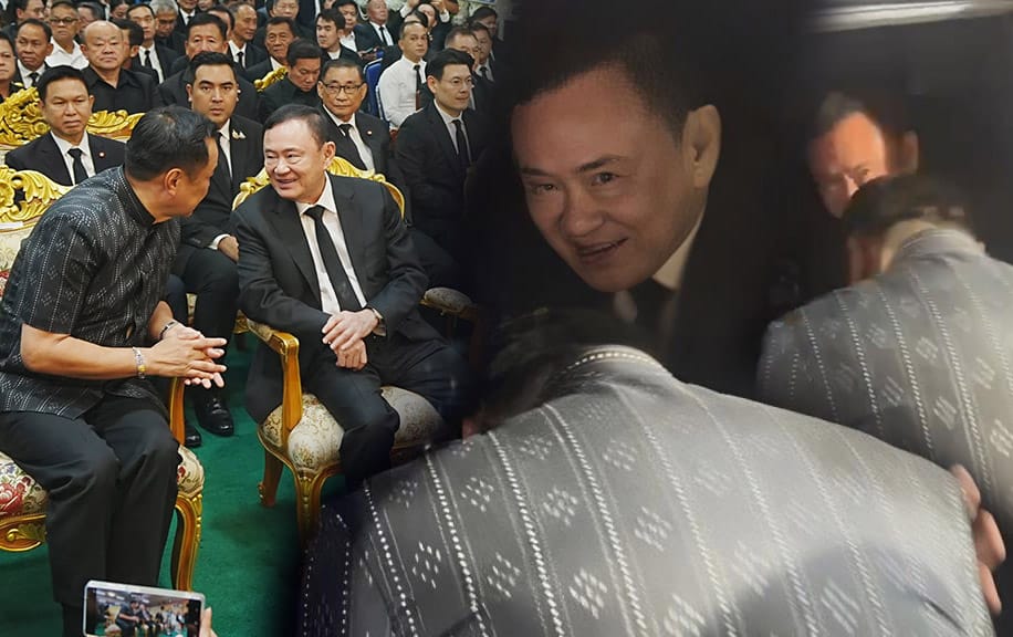 Anutin "prostrates" before Thaksin — "Help me, and please don't slip away first"!?