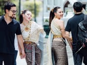 Crystal clear, no zoom needed! "Dew Arisara" shows off sweet romance with "Woody Lamsam," revealing his face in full for the first time