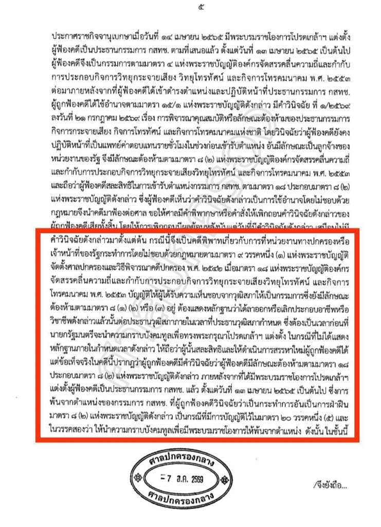 BREAKING! "Dr. Sorana" fails — Administrative Court refuses to hear petition to annul Selection Committee ruling on his removal from position, citing no royal command for dismissal yet