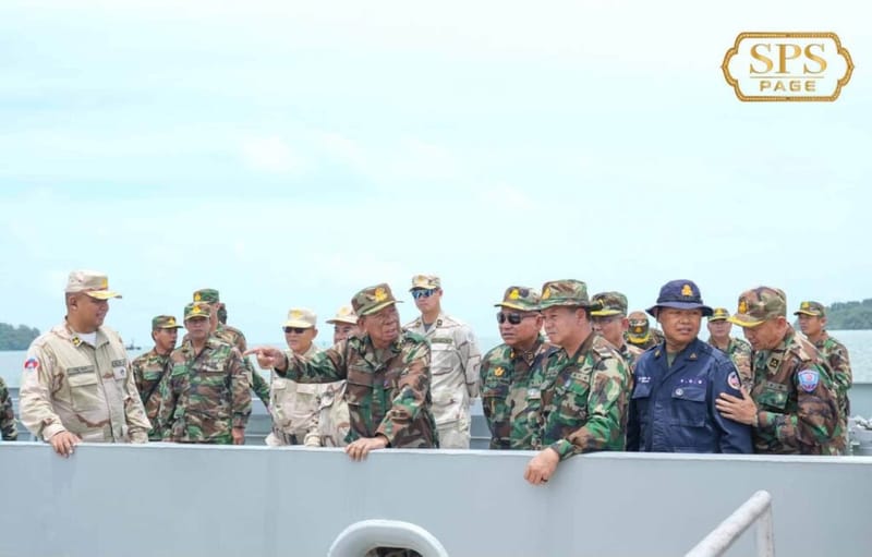 Cambodian Navy deploys new corvette "Koh Kong Senchey" for exercises off Sihanoukville