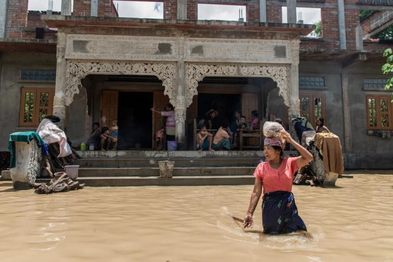 Compounding Crisis! Monsoon Rains Batter Myanmar, Flooding 4 States and Affecting Nearly 400,000 People