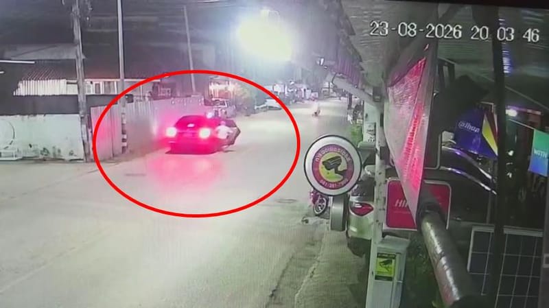 (Clip) Moment revealed when gang abducted Chinese woman in the heart of Bangkok, set to hand her over at Mae Sot border — ran checkpoint, dragged victim from car and dumped her, before Kamphaeng Phet police gave chase and arrested entire gang