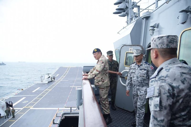 PM Boards HTMS Chakri Naruebet to Inspect Royal Thai Navy Combat Readiness, Observes Frigate Capabilities, Eyes Additional Weapons Procurement to Replace Decommissioned Equipment After Thailand-Cambodia Confrontation