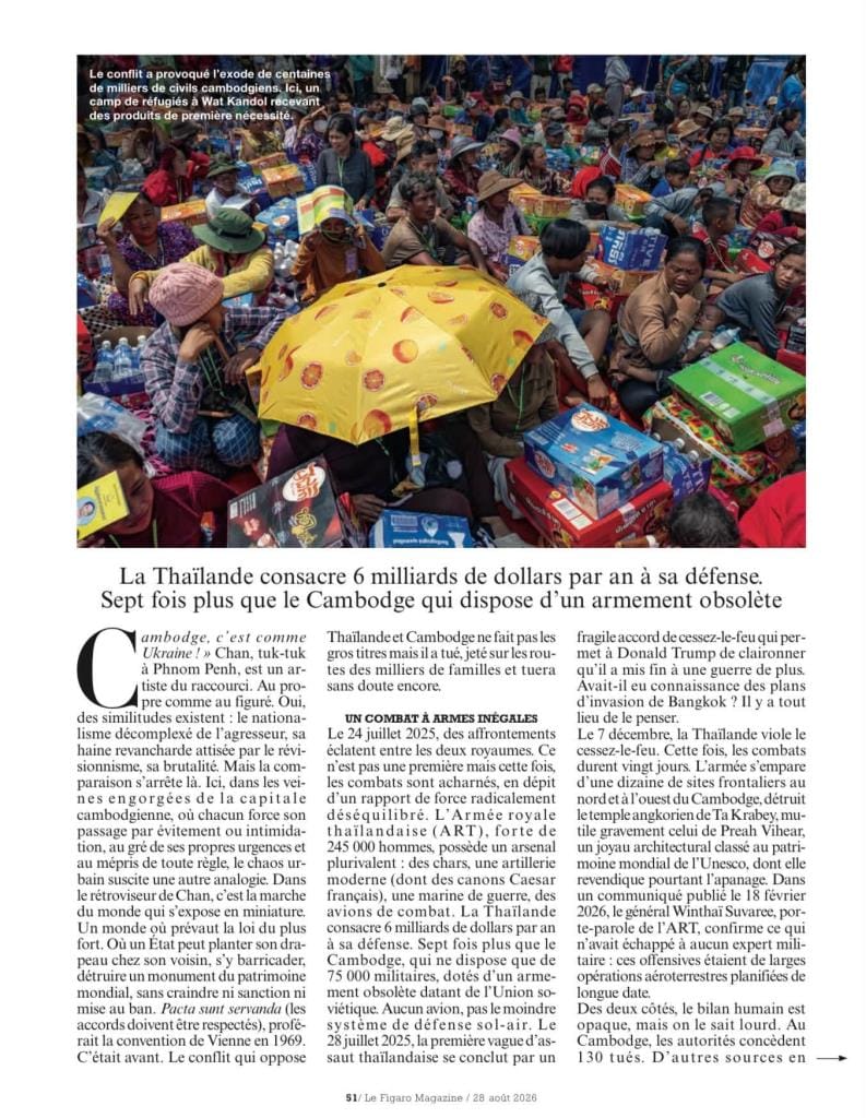 French Media Takes Sides, Publishes Article Calling Thailand an Aggressor and Ceasefire Violator — Cambodian Minister Quick to Share on Social Media
