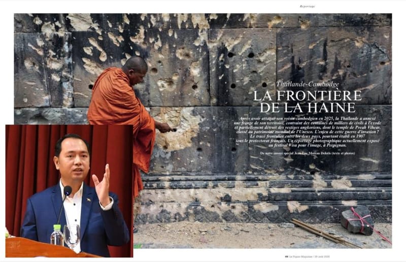 French Media Takes Sides, Publishes Article Calling Thailand an Aggressor and Ceasefire Violator — Cambodian Minister Quick to Share on Social Media