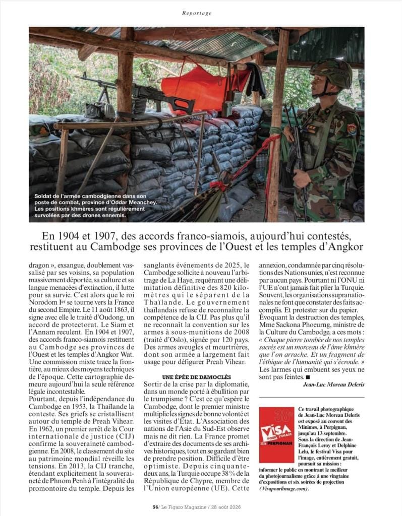 French Media Takes Sides, Publishes Article Calling Thailand an Aggressor and Ceasefire Violator — Cambodian Minister Quick to Share on Social Media