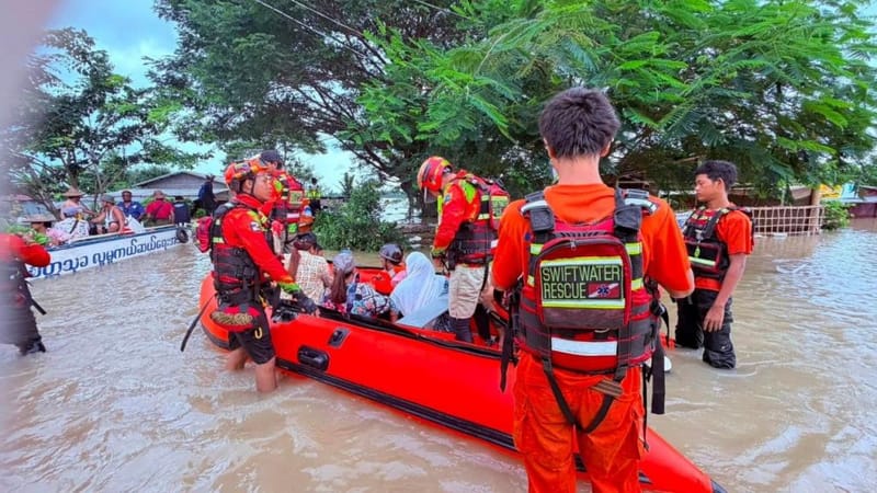 Myanmar in crisis! Dam burst floods over 100 villages in Ayeyarwady, 2 dead