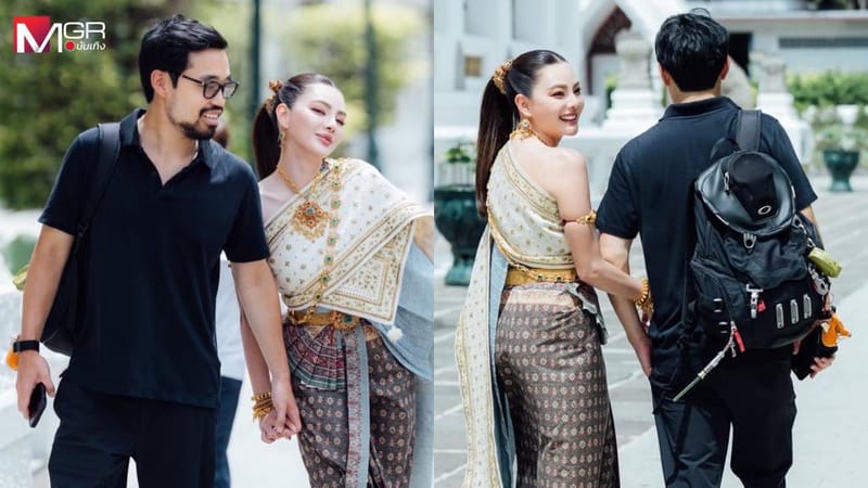 Crystal clear, no zoom needed! "Dew Arisara" shows off sweet romance with "Woody Lamsam," revealing his face in full for the first time