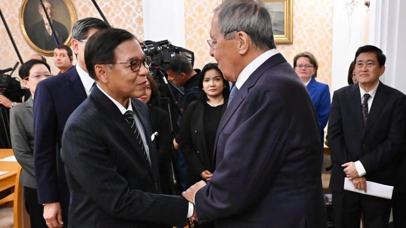 Sihasak Holds Talks with Lavrov to Elevate Russia Cooperation, Seeks Support for Thailand-EAEU FTA Negotiations, Discusses Cambodia Border Situation and Myanmar
