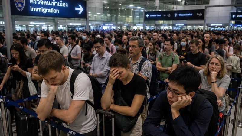 "Supajee" tackles Suvarnabhumi bottleneck by adding Auto Gates — points to immigration officers as the real constraint, raising the question: is this a root-cause fix or merely treating the symptoms?