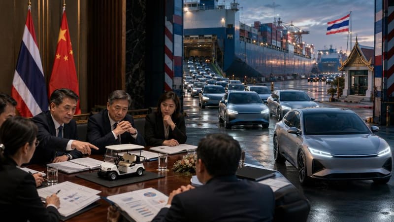 FTA negotiators misunderstood electric vehicles as golf carts — the origin of 0% tariffs on Chinese cars entering Thailand