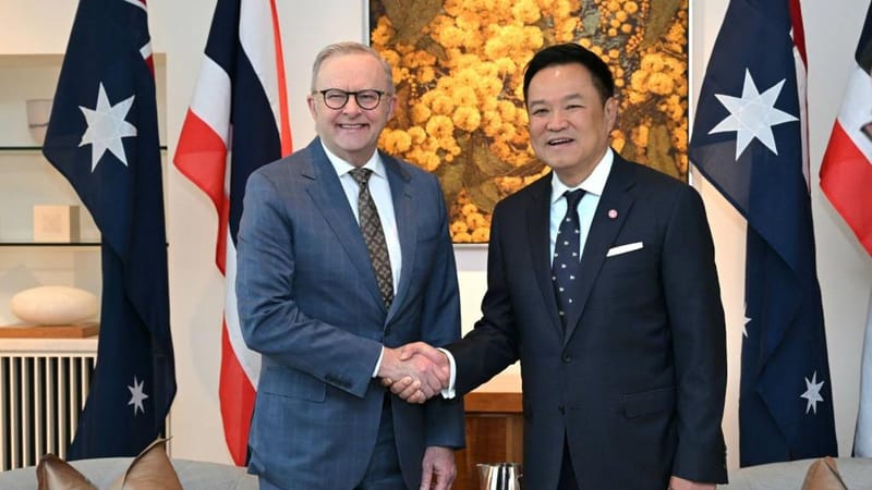"Anutin" joins "Albanese" in advancing Thailand-Australia Strategic Partnership, pushing forward on trade, security, and transnational crime suppression
