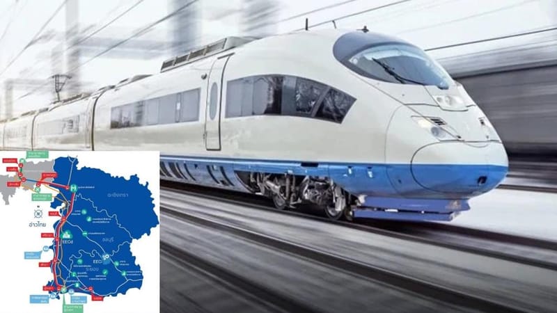 Contingency plan to scrap "high-speed rail": SRT draws up 4 options using Red Line to connect U-Tapao at 160 km/h, investment 120–170 billion baht