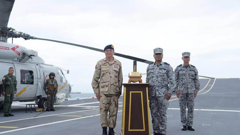 PM Boards HTMS Chakri Naruebet to Inspect Royal Thai Navy Combat Readiness, Observes Frigate Capabilities, Eyes Additional Weapons Procurement to Replace Decommissioned Equipment After Thailand-Cambodia Confrontation